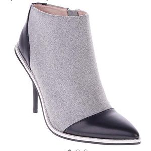 Nasty Gal Grey & Black with White Alfa Booties